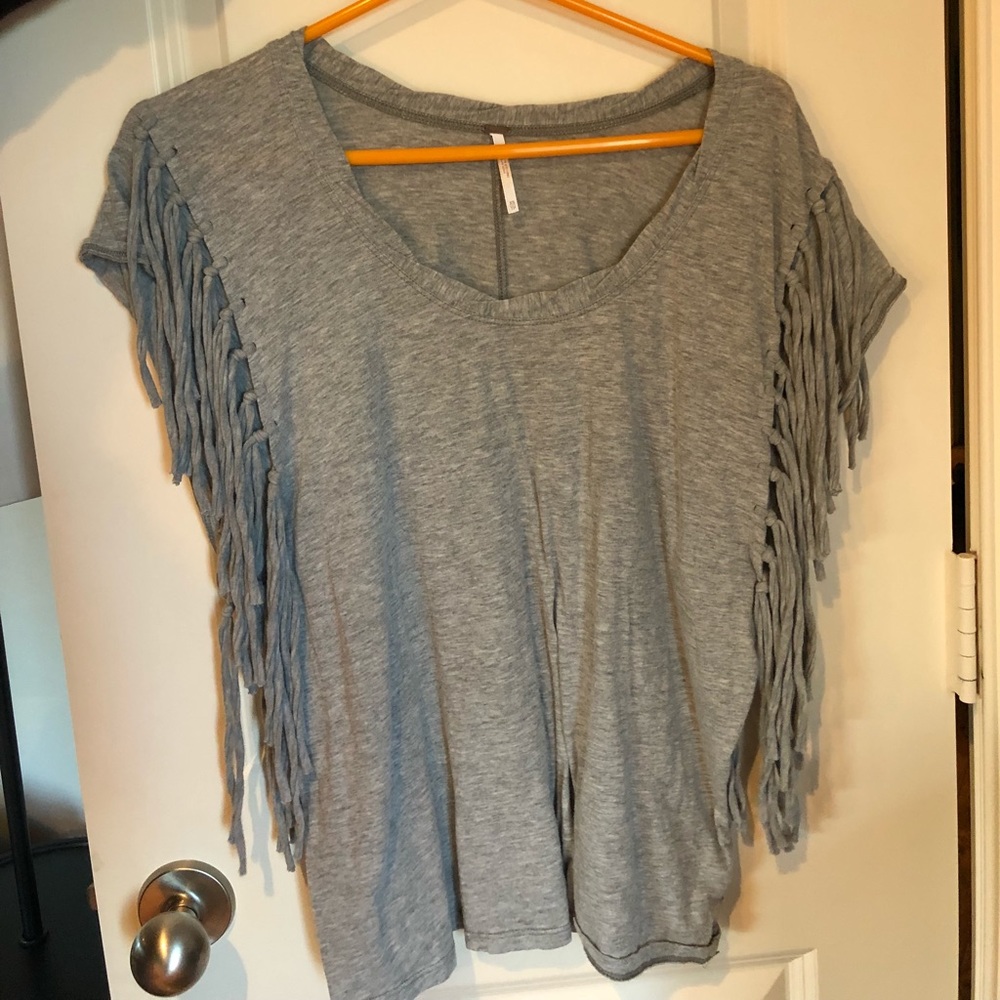 Free People Boho Fringe Tee